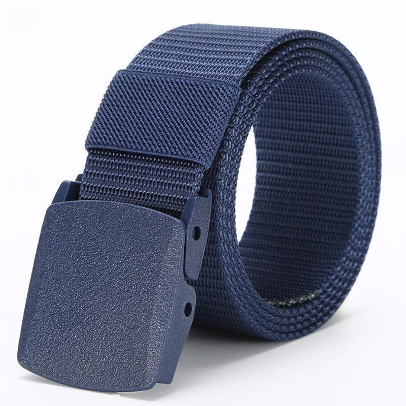 Product image KAHASIL - Ikat Pinggang Sabuk Gesper Pria Nylon Kanvas Anti Metal Detector Panjang 120cm KHBELT05 all variant BIRU